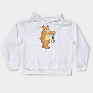 Bear Bride Handcuffs Wedding Kids Hoodie